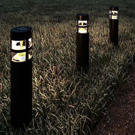 Pure Garden LED Solar Path Lights, Black, 8PK 50-LG1064
